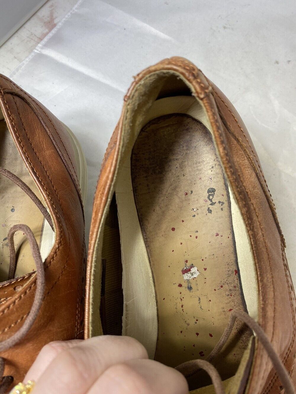 Cole Haan Men's Leather Grand Wingtip Oxford Shoes Lace Up Woodbury Size 10.5M - Picture 10 of 11